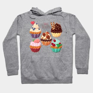 Sweet Cupcakes Illustration Hoodie